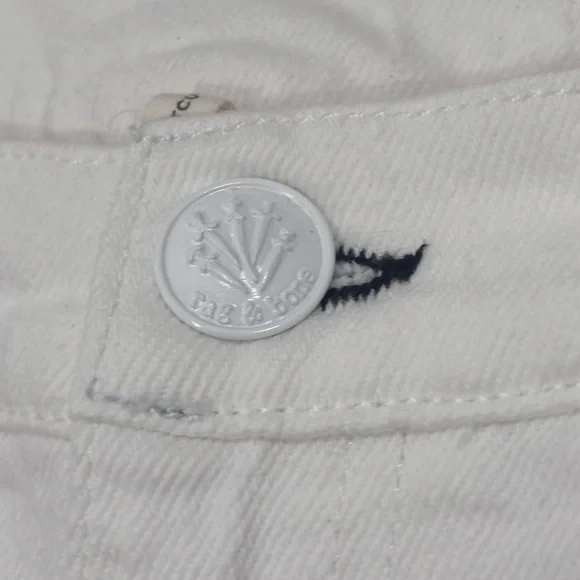 Rag & Bone White Peyton Midrise Bootcut in Optic White Denim Jeans Size 30 Women - Picture 6 of 15